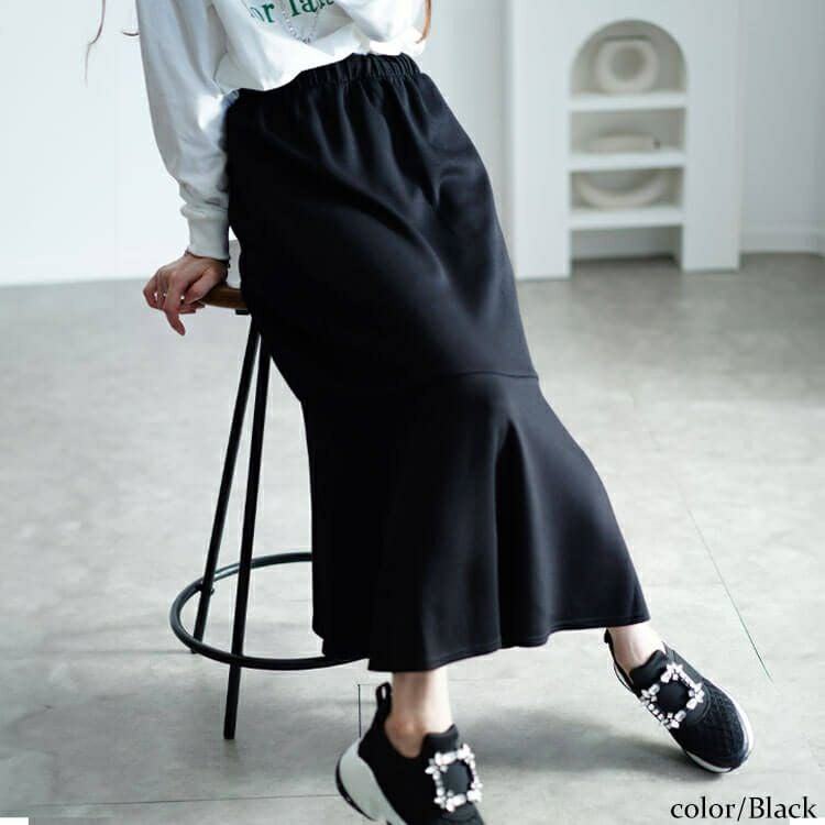 大きいサイズ レディース ダンボールスウェットマーメイドスカート　maru-30077