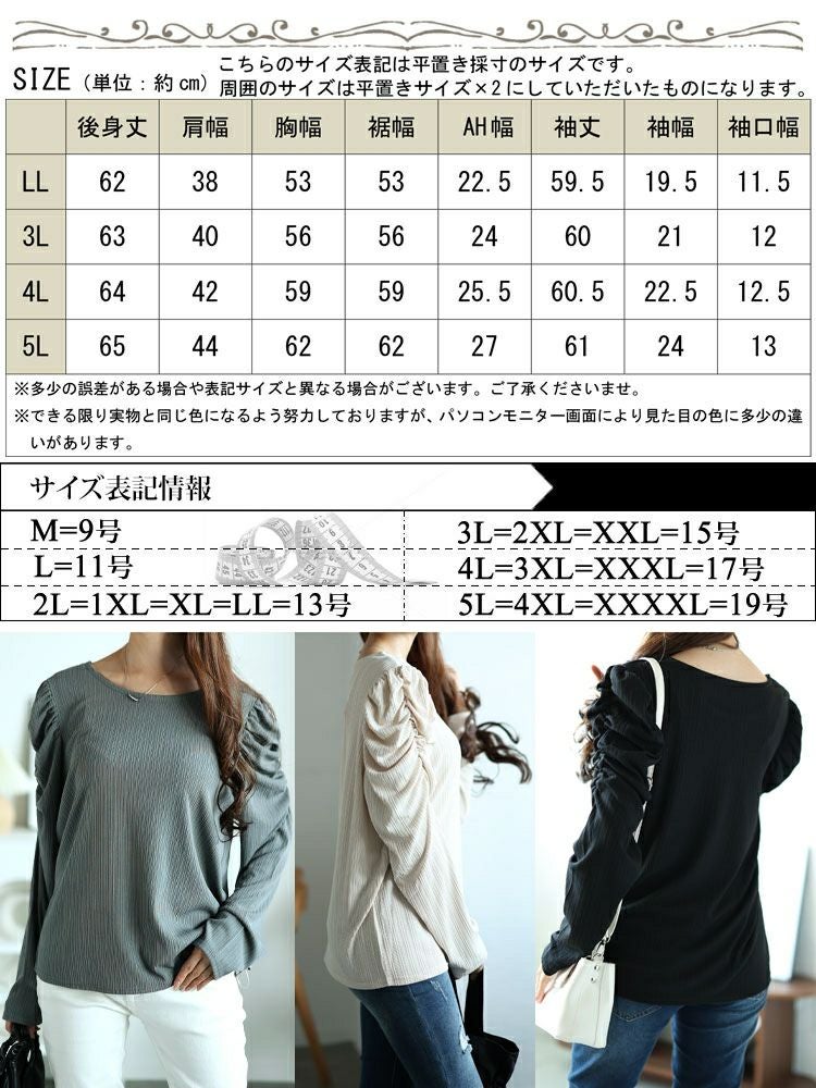 大きいサイズ レディース ランダムテレコパワショルプルオーバー　maru-30075