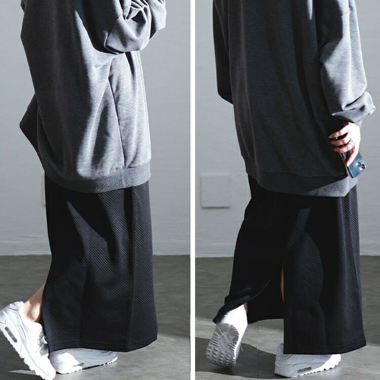 大きいサイズ レディース 幾何学柄ナロースカート　maru-30071