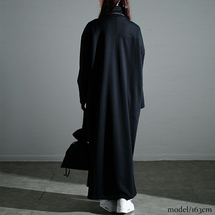 大きいサイズ レディース ハーフジップサイドスリットワンピース　nw-24027