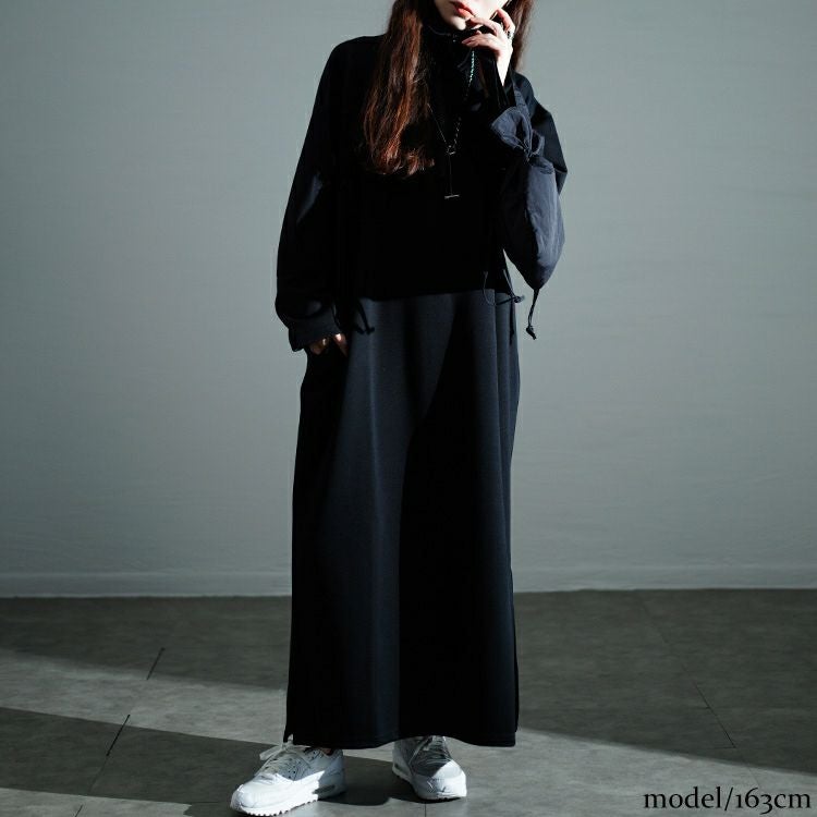 大きいサイズ レディース ハーフジップサイドスリットワンピース　nw-24027