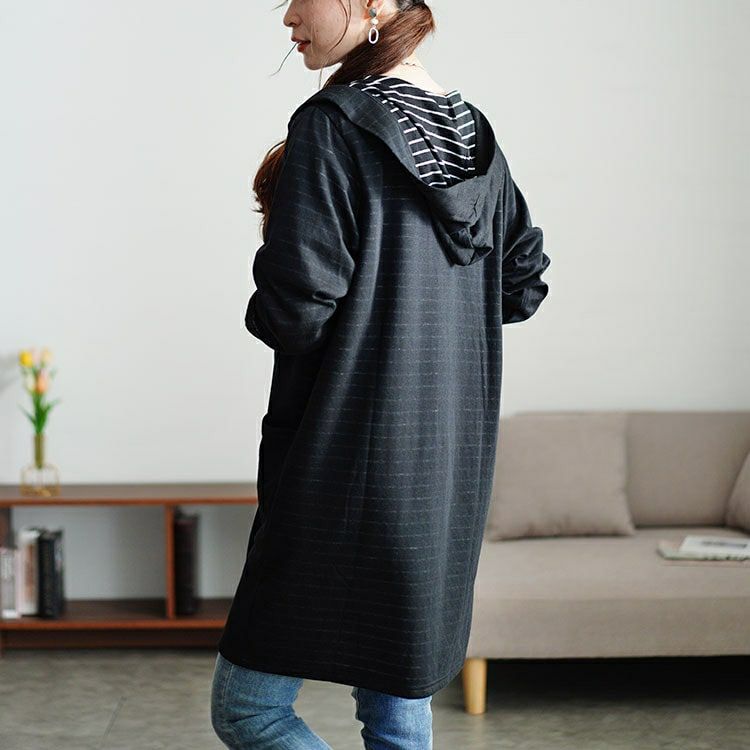 大きいサイズ レディース フード付きトッパーカーディガン　cast-5546030