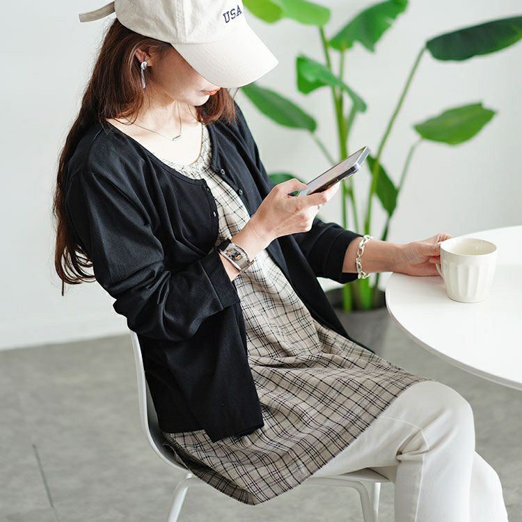 大きいサイズ レディース フェイクレイヤードチェックプルオーバー　cast-5546028