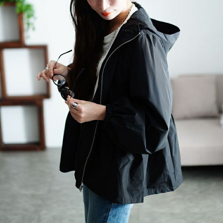 大きいサイズ レディース 撥水防風裏起毛ペプラムマウンテンパーカー　mnfk-542801