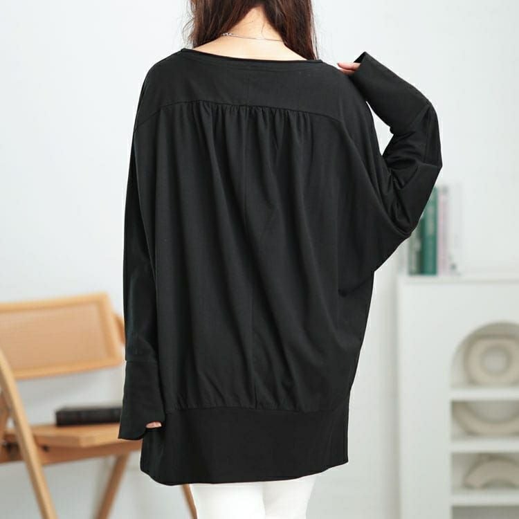 大きいサイズ レディース ボートネックドルマンプルオーバー　sw-0673