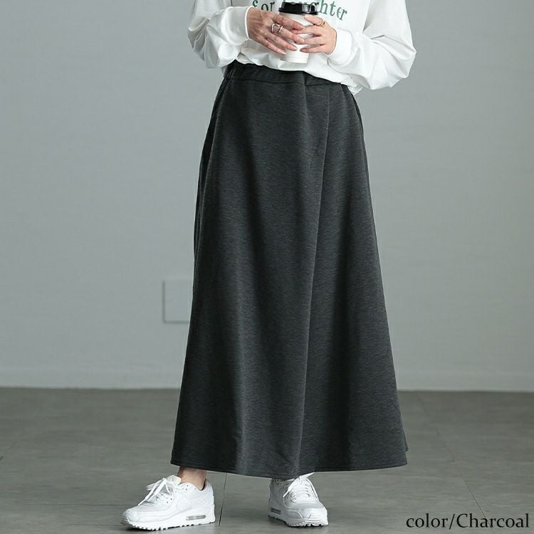 大きいサイズ レディース 裏シャギーロングフレアスカート　sw-0657