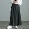 大きいサイズ レディース 裏シャギーロングフレアスカート　sw-0657 チャコール