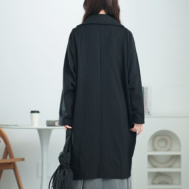 大きいサイズ レディース 裏シャギーヘチマカラーロングコーディガン　sw-0656