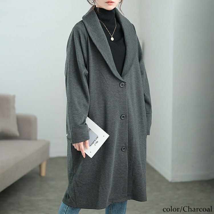 大きいサイズ レディース 裏シャギーヘチマカラーロングコーディガン　sw-0656