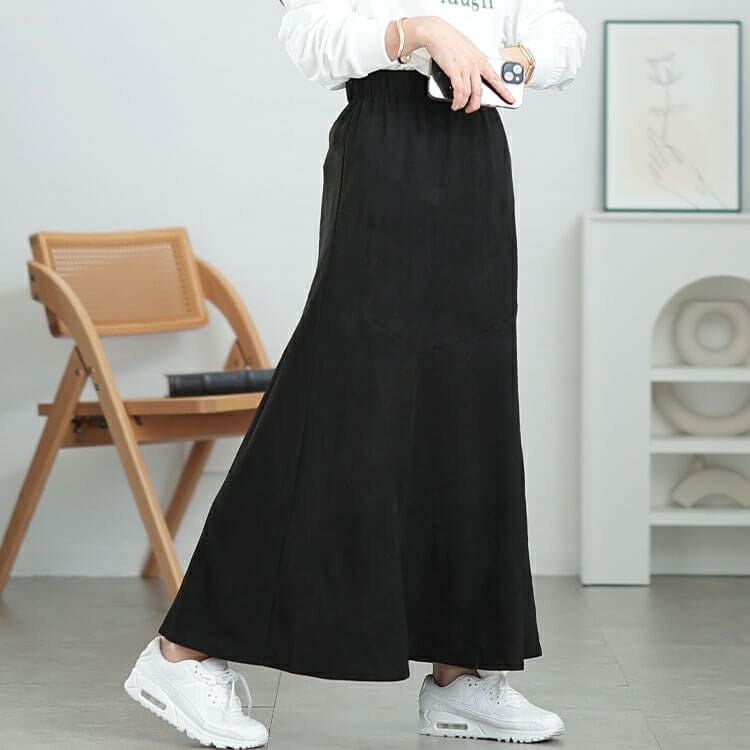 大きいサイズ レディース ストレッチスエードマーメイドスカート　tog-1011