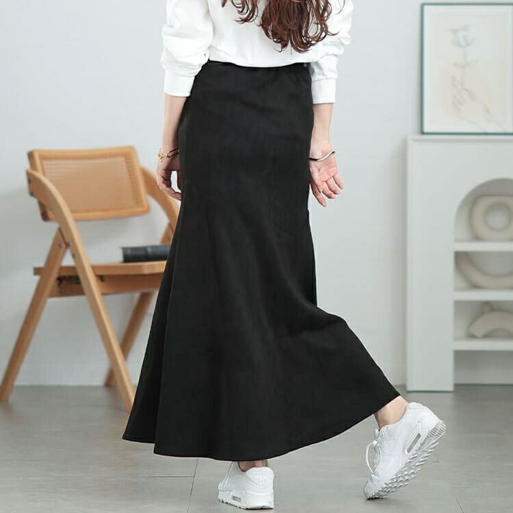 大きいサイズ レディース ストレッチスエードマーメイドスカート　tog-1011