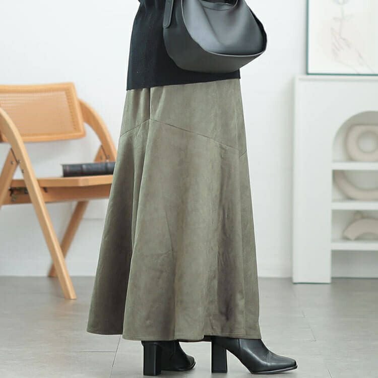 大きいサイズ レディース ストレッチスエードマーメイドスカート　tog-1011
