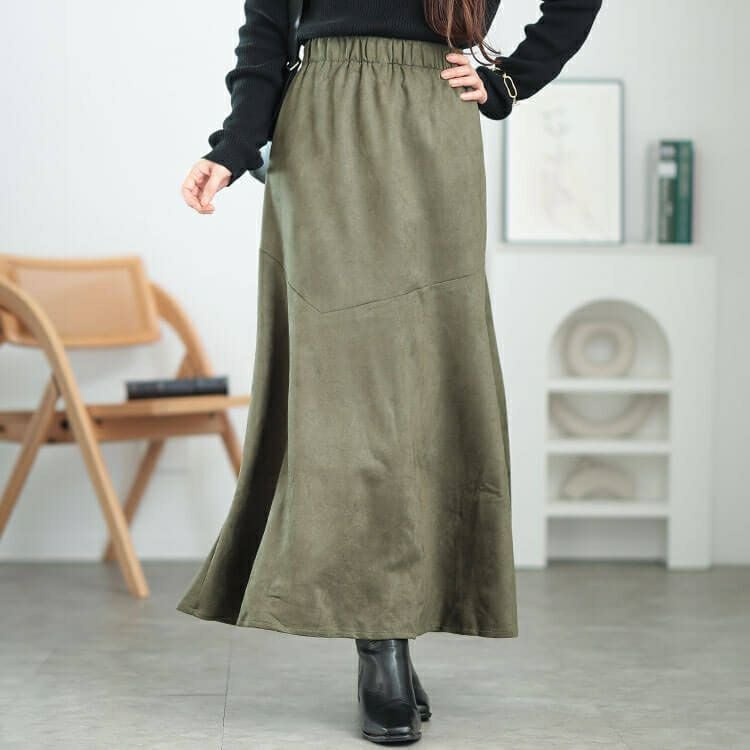 大きいサイズ レディース ストレッチスエードマーメイドスカート　tog-1011