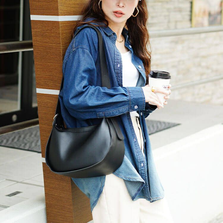 大きいサイズ レディース 裾グラデ長袖コットンデニムシャツ　wd-0399