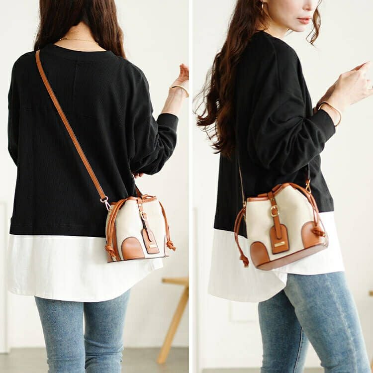 大きいサイズ レディース フェイクレイヤードワッフルプルオーバー　wk-0488 【メール便可】