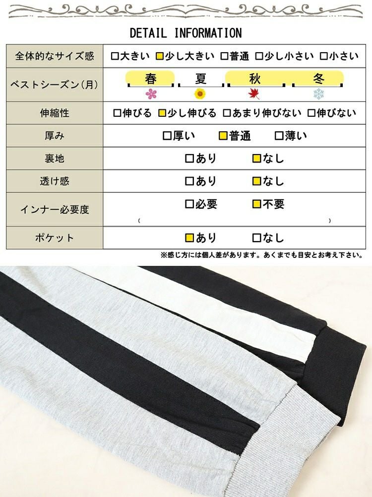 大きいサイズ レディース 袖ラインハーフジップパーカー　bai-0157