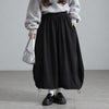 大きいサイズ レディース 裏起毛裾ドロストバルーンスカート　sw-0658