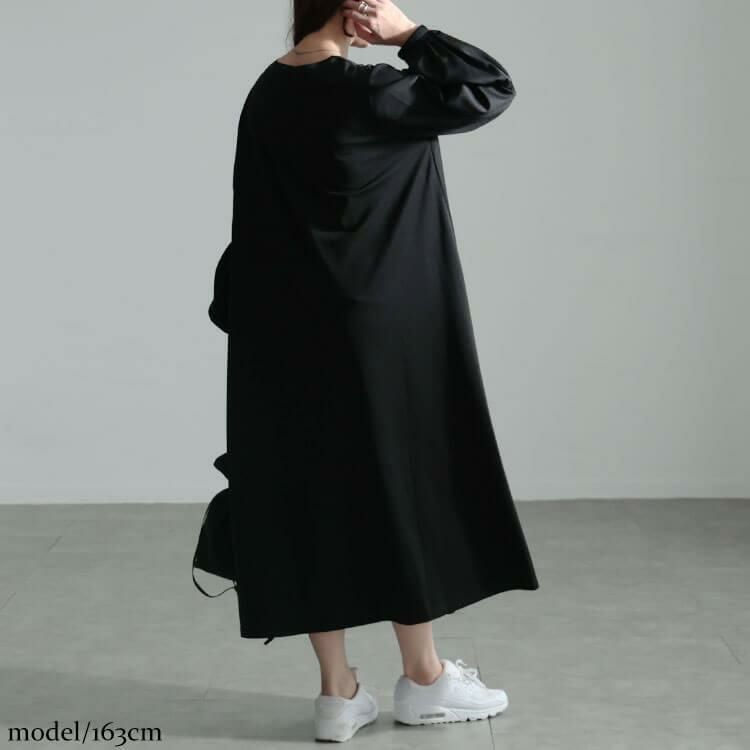 大きいサイズ レディース ヴィラーゴスリーブワンピース　fem-531 ブラック