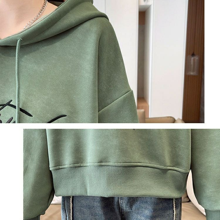 大きいサイズ レディース ドロップショルダーロゴパーカー　goldy-1601