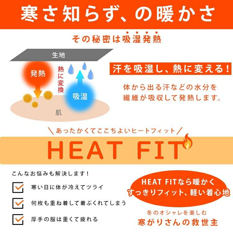 大きいサイズ レディース 吸湿発熱HEAT FITミニハイネックプルオーバー　cpdai-659075 【メール便可】