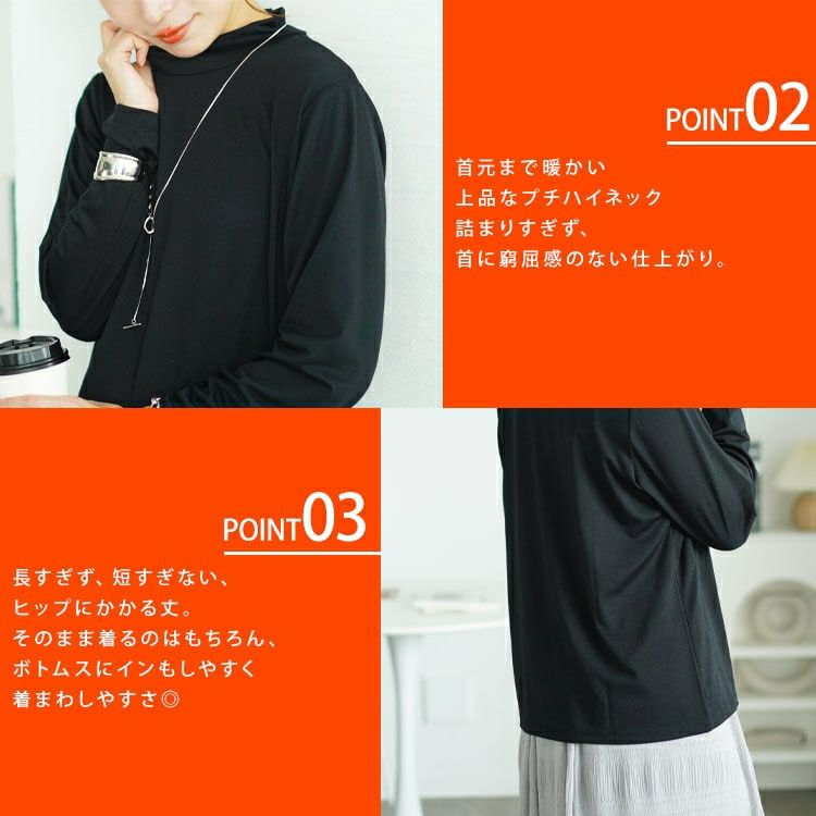 大きいサイズ レディース 吸湿発熱HEAT FITミニハイネックプルオーバー　cpdai-659075 【メール便可】