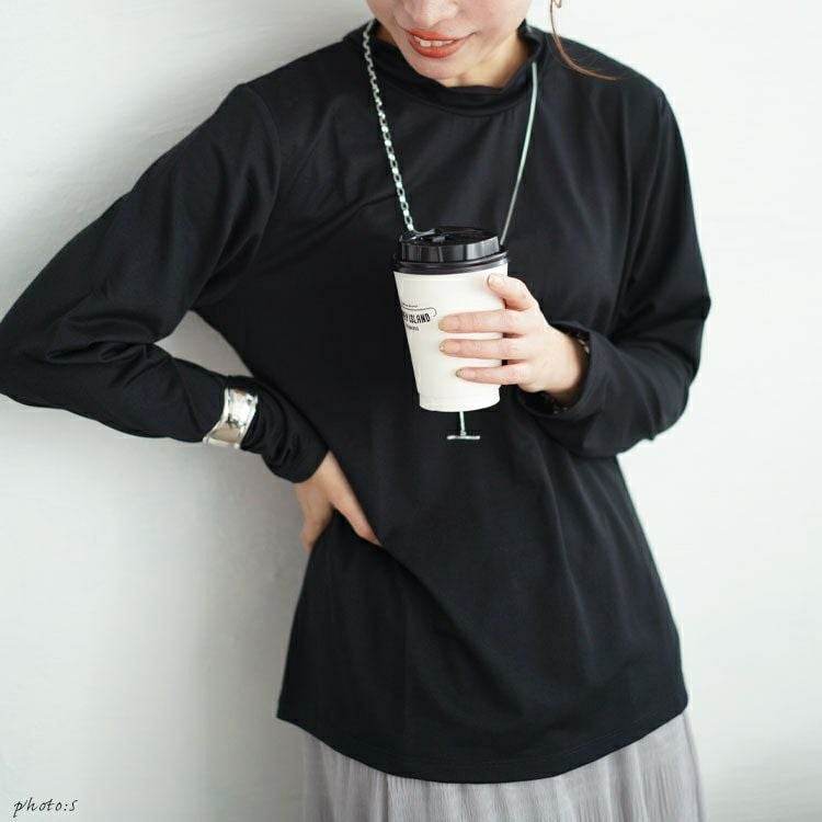 大きいサイズ レディース 吸湿発熱HEAT FITミニハイネックプルオーバー　cpdai-659075 【メール便可】