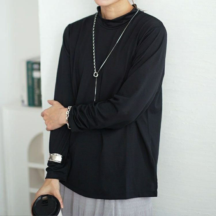 大きいサイズ レディース 吸湿発熱HEAT FITミニハイネックプルオーバー　cpdai-659075 【メール便可】