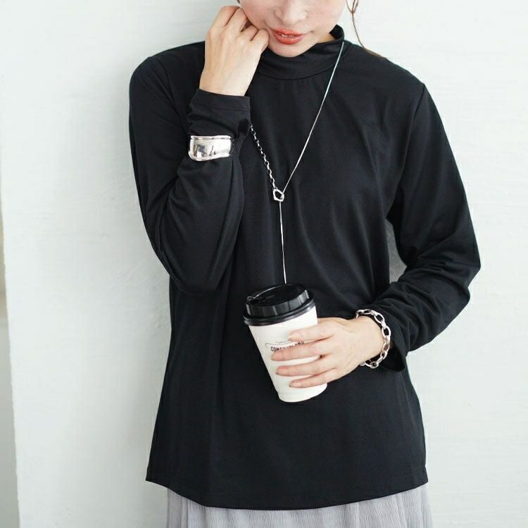 大きいサイズ レディース 吸湿発熱HEAT FITミニハイネックプルオーバー　cpdai-659075 【メール便可】