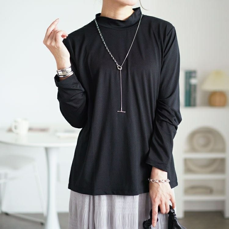 大きいサイズ レディース 吸湿発熱HEAT FITミニハイネックプルオーバー　cpdai-659075 【メール便可】