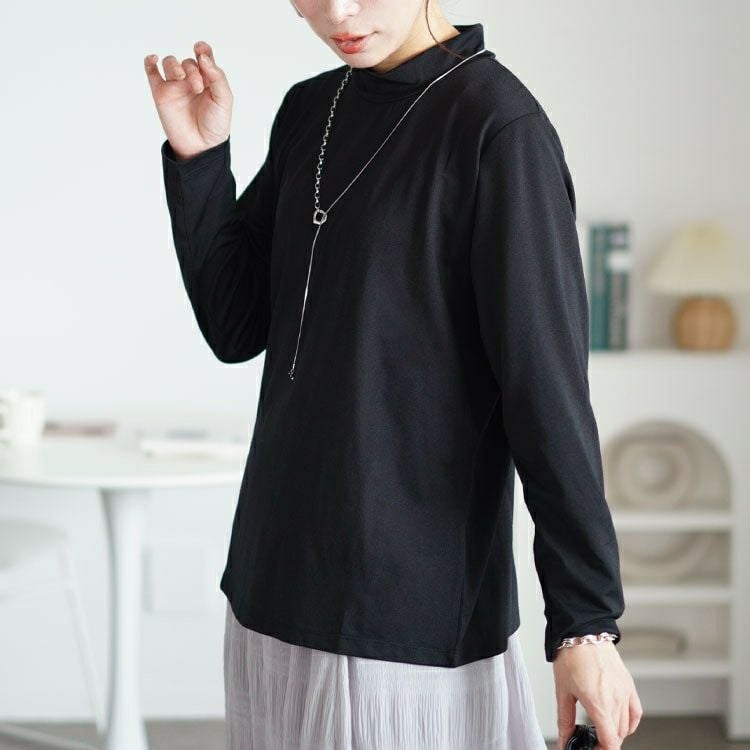 大きいサイズ レディース 吸湿発熱HEAT FITミニハイネックプルオーバー　cpdai-659075 【メール便可】