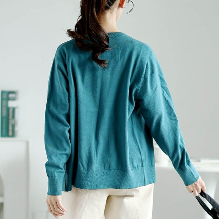 大きいサイズ レディース 洗えるクルーネックカーディガン　cpdai-640575