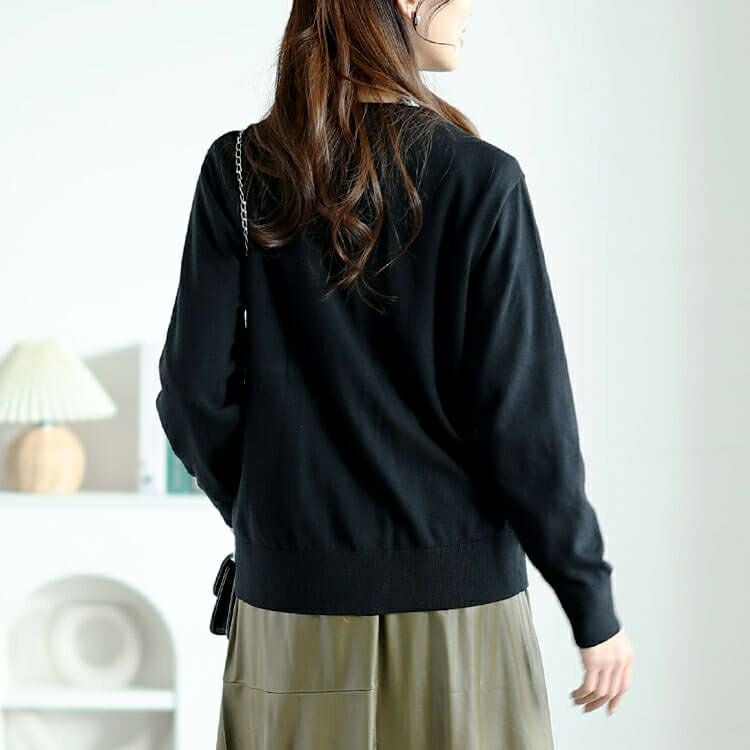 大きいサイズ レディース 洗えるクルーネックカーディガン　cpdai-640575