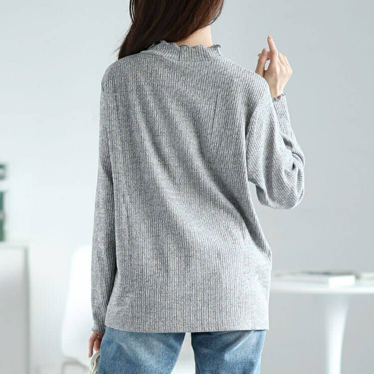 大きいサイズ レディース メローミニハイネックリブプルオーバー　cpdai-659083