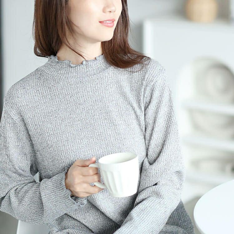 大きいサイズ レディース メローミニハイネックリブプルオーバー　cpdai-659083