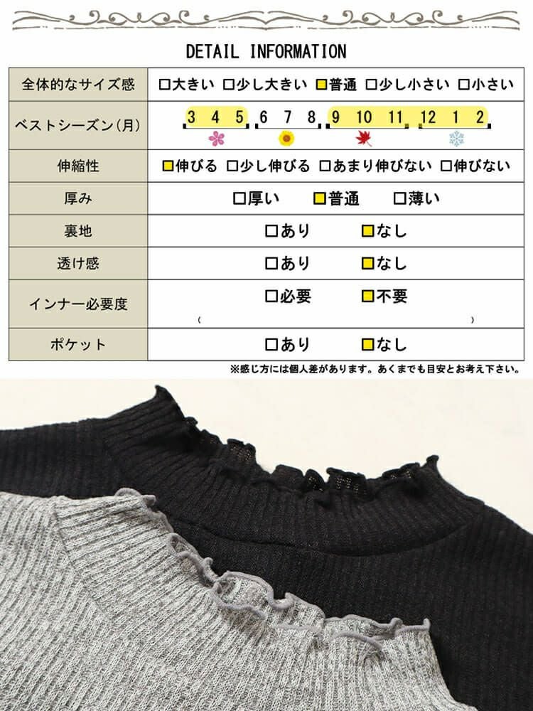 大きいサイズ レディース メローミニハイネックリブプルオーバー　cpdai-659083