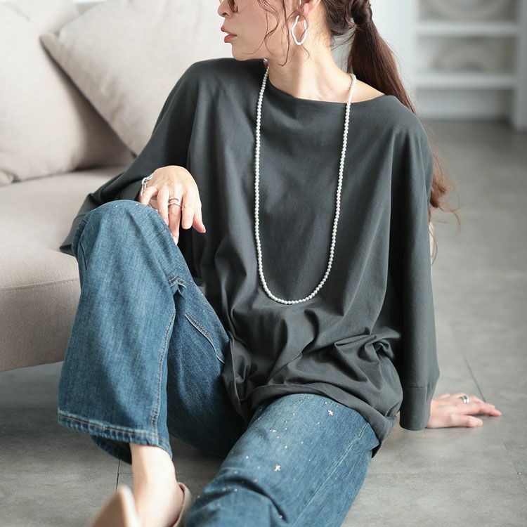 大きいサイズ レディース 日本製貝パールロングネックレス　ok-kplnc 【メール便可】