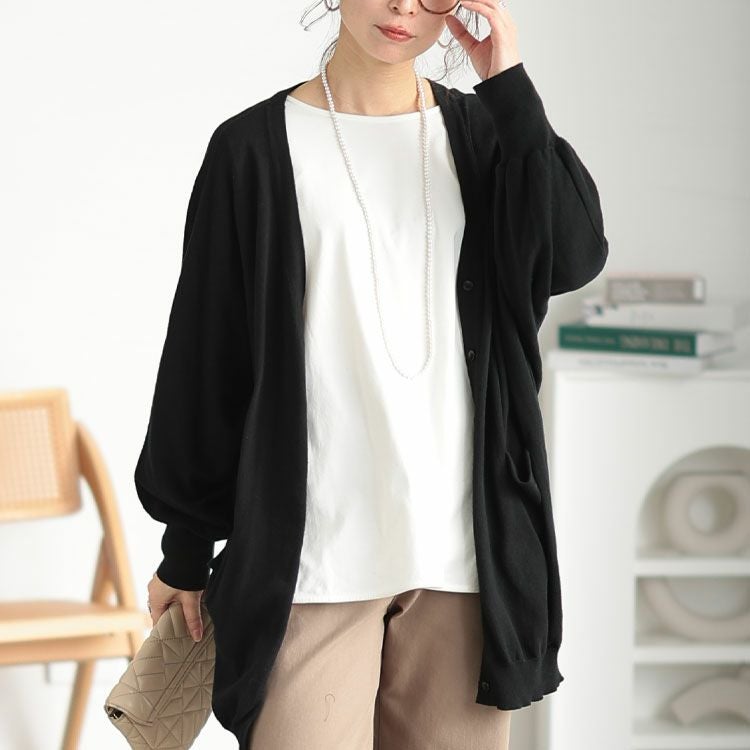 大きいサイズ レディース 日本製貝パールロングネックレス　ok-kplnc 【メール便可】