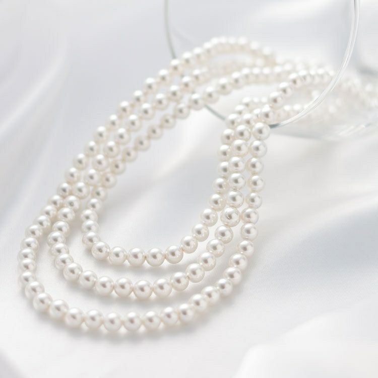 大きいサイズ レディース 日本製貝パールロングネックレス　ok-kplnc 【メール便可】