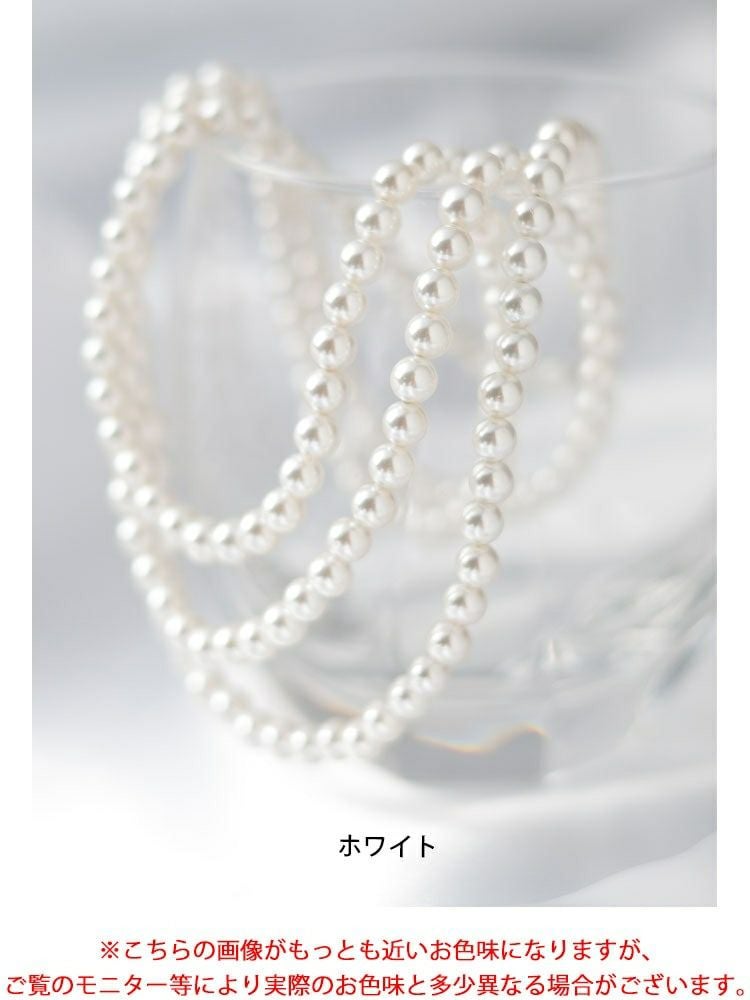 大きいサイズ レディース 日本製貝パールロングネックレス　ok-kplnc 【メール便可】