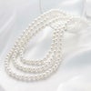 大きいサイズ レディース 日本製貝パールロングネックレス　ok-kplnc 【メール便可】 ホワイト