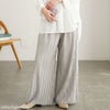 大きいサイズ レディース ウェーブタックラメワイドパンツ　plan-450016 ライトグレー