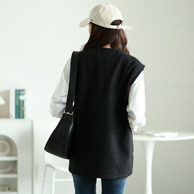 大きいサイズ レディース 深キーネックブークレベスト　plan-360013