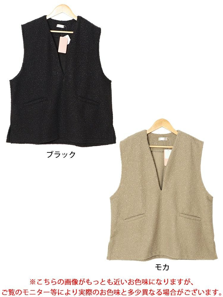 大きいサイズ レディース 深キーネックブークレベスト　plan-360013