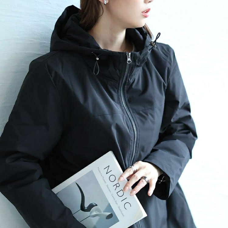 大きいサイズ レディース 中綿マウンテンパーカー　mnfk-548506