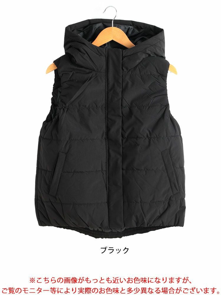 大きいサイズ レディース 防風撥水中綿ベスト mnfk-548712 | 大きい