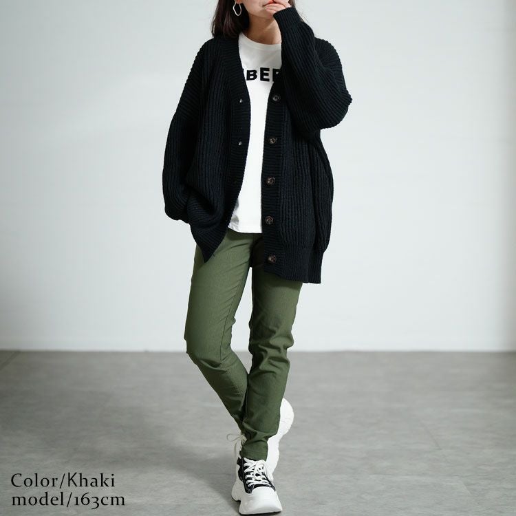 大きいサイズ レディース 微起毛ストレッチスキニーパンツ　tog-1013