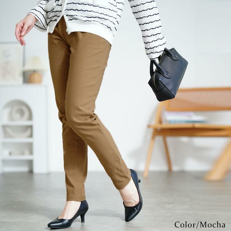 大きいサイズ レディース 微起毛ストレッチスキニーパンツ　tog-1013 モカ