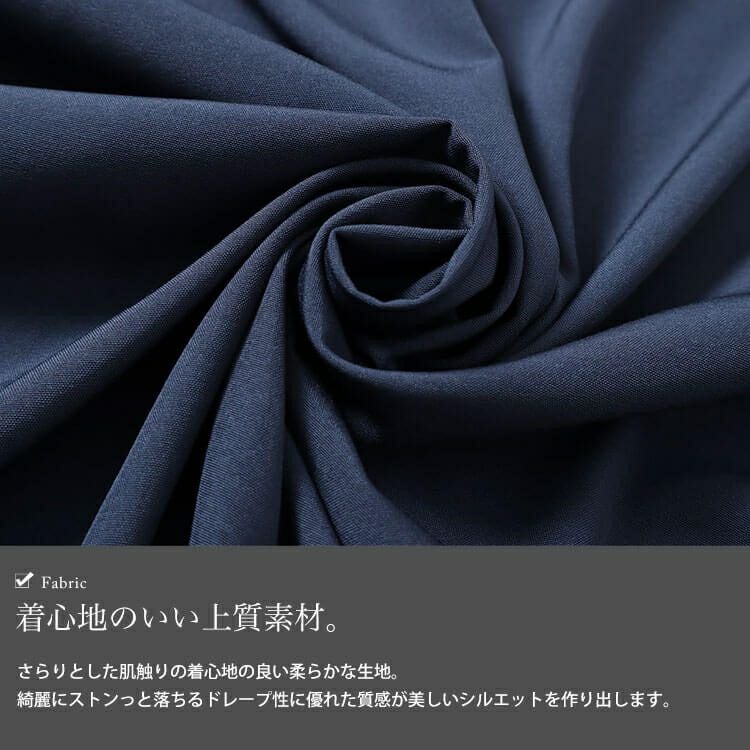 大きいサイズ レディース タックスリーブダブルボタンワンピース　nw-24039