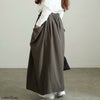 大きいサイズ レディース ビッグポケット変形ドレープスカート　nw-24037 グレー