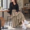 大きいサイズ レディース アシメティアードドッキングワンピース　nw-24033